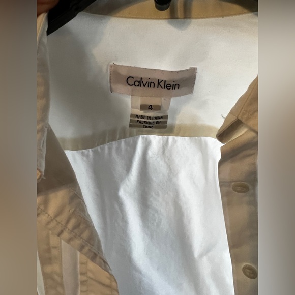 Calvin Klein button down white shirt size 4 - Picture 2 of 5
